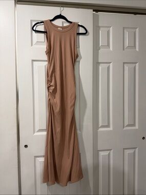 a new day Sleeveless Ribbed Maxi Dress in Blush Rose